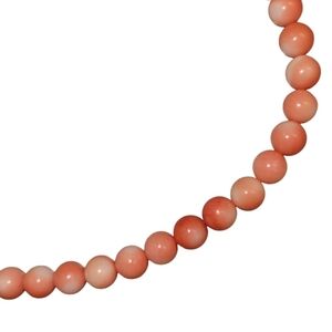 Coral Beaded Necklace 16" NWT 8 mm